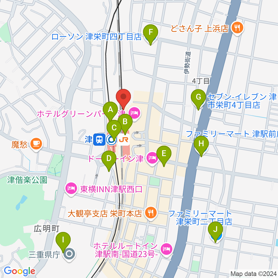 アストプラザ周辺のコンビニエンスストア一覧地図