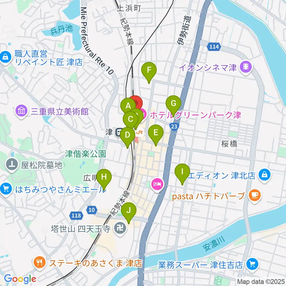 アストプラザ周辺のコンビニエンスストア一覧地図