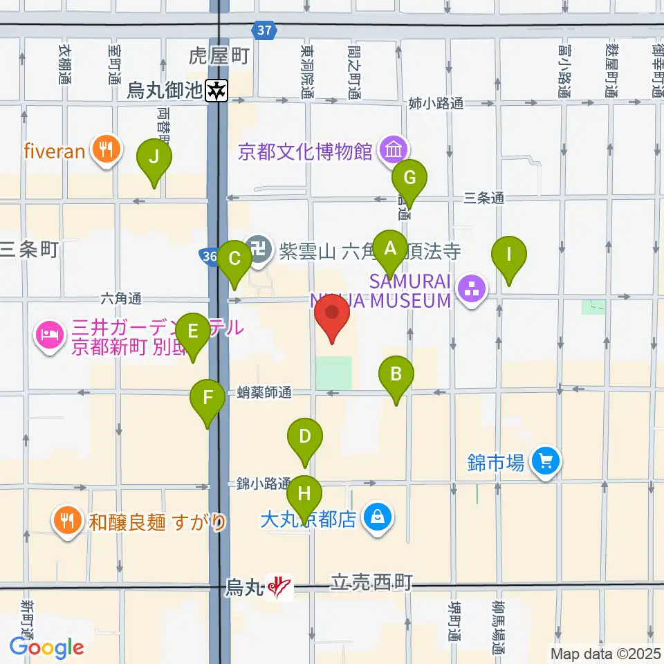 ウィングス京都周辺のコンビニエンスストア一覧地図