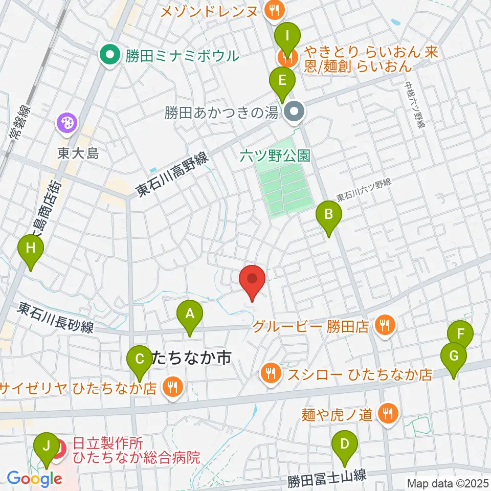 ワークプラザ勝田周辺のコンビニエンスストア一覧地図