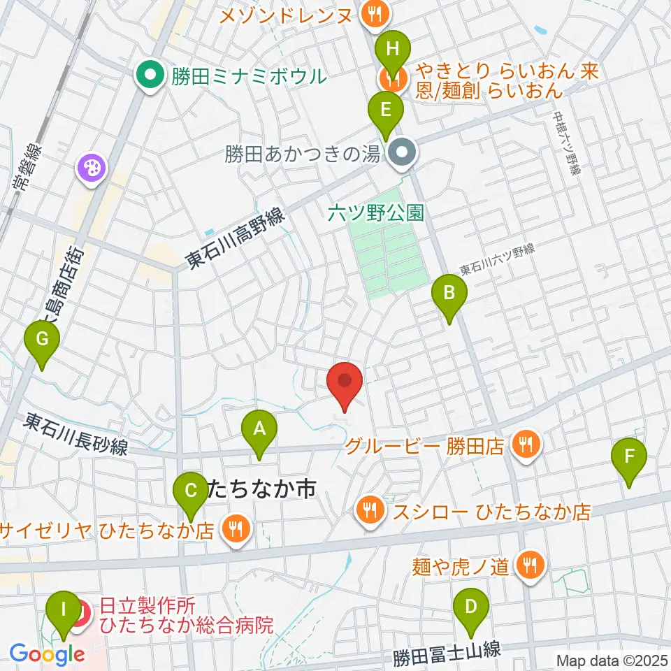 ワークプラザ勝田周辺のコンビニエンスストア一覧地図