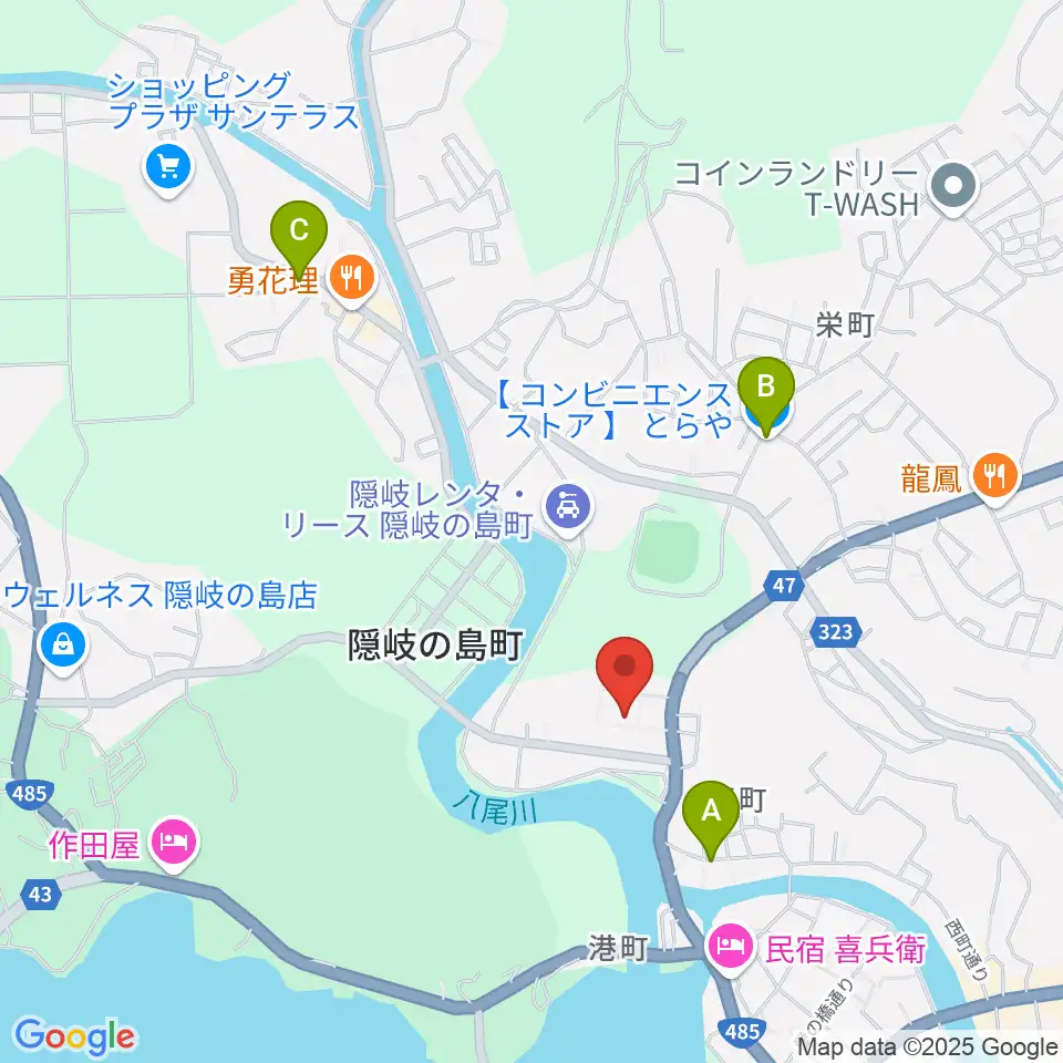 隠岐島文化会館周辺のコンビニエンスストア一覧地図