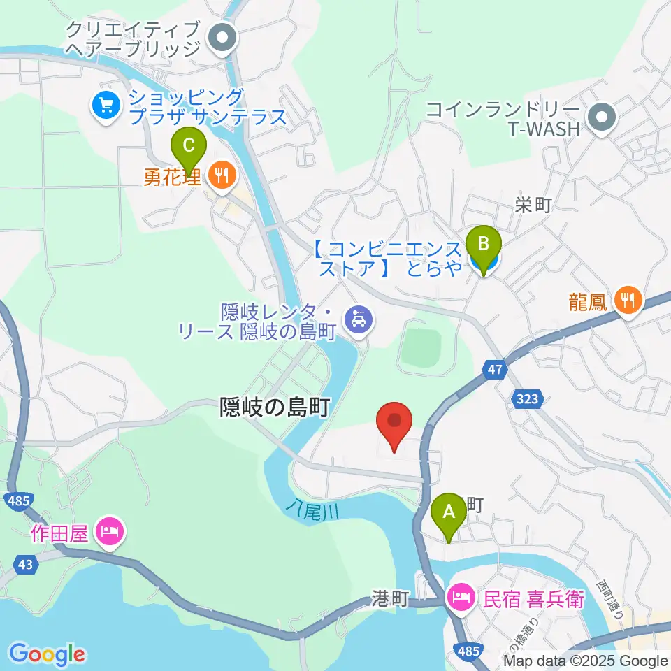 隠岐島文化会館周辺のコンビニエンスストア一覧地図