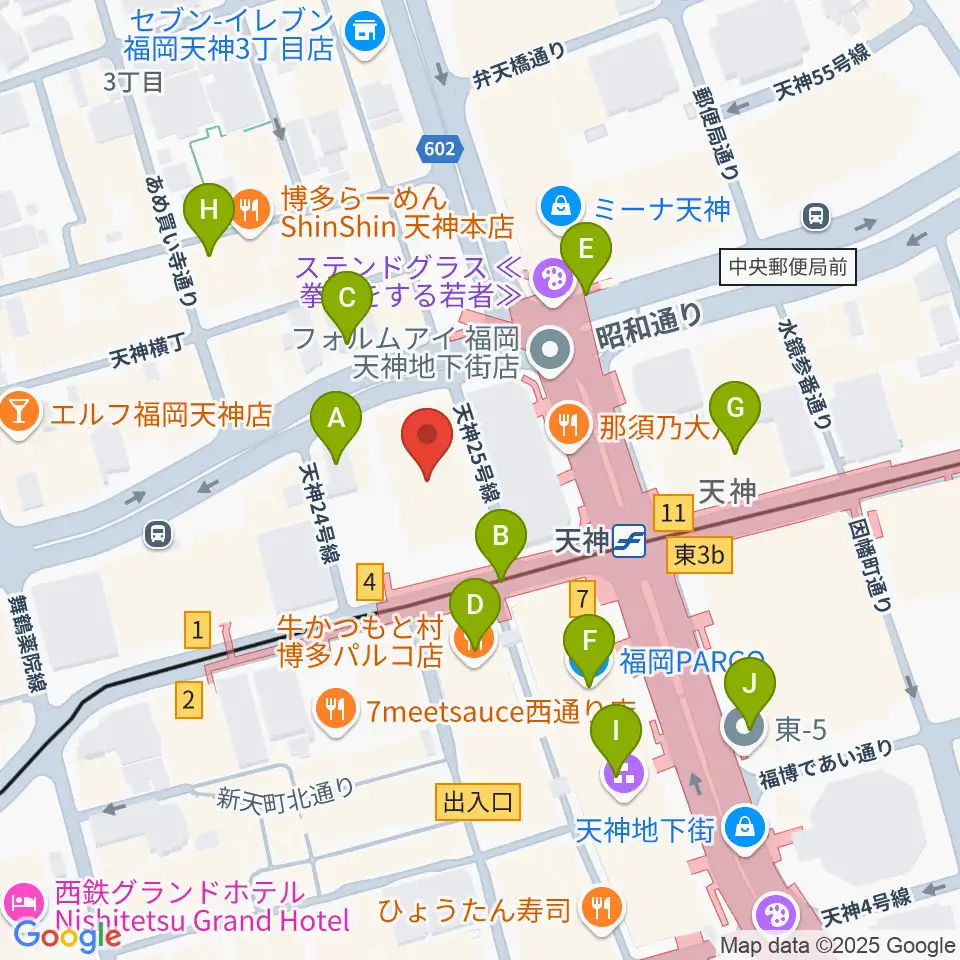 FFGホール周辺のコンビニエンスストア一覧地図