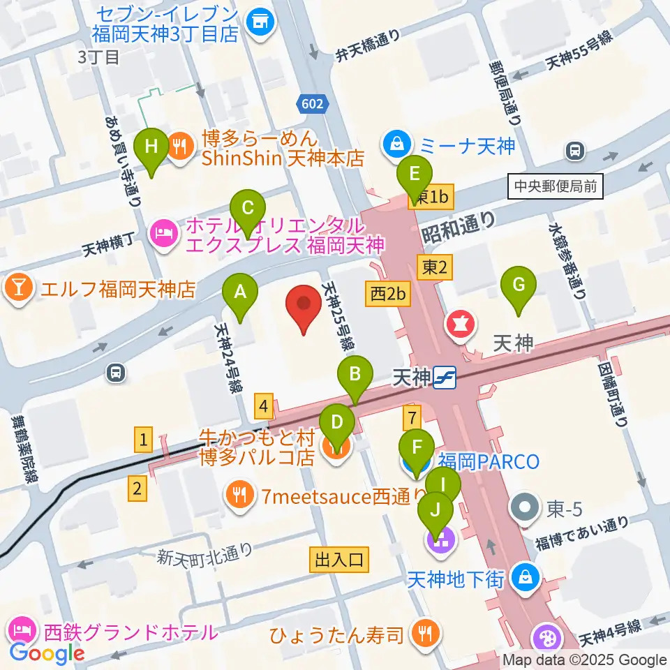 FFGホール周辺のコンビニエンスストア一覧地図