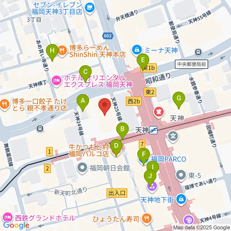 FFGホール周辺のコンビニエンスストア一覧地図