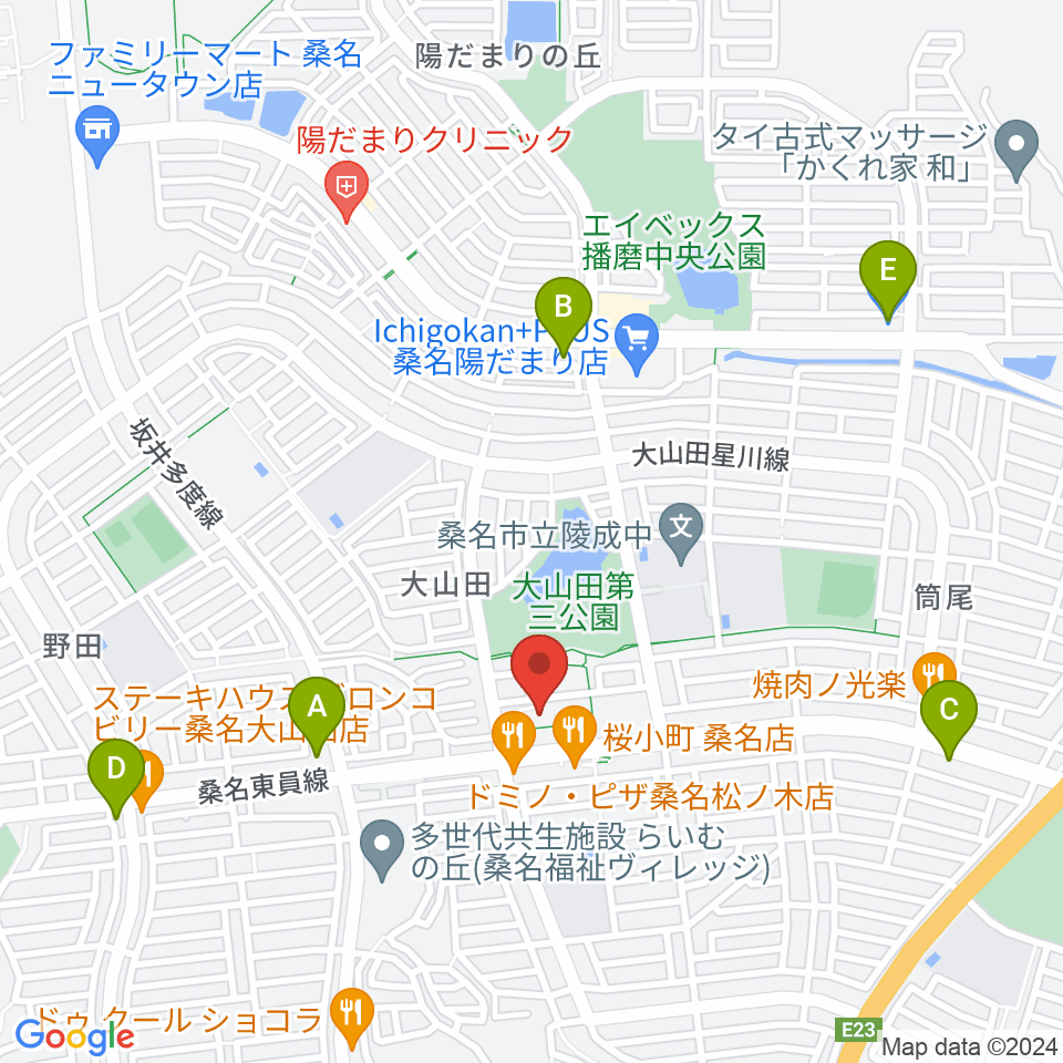 光精工コミュニティプラザ周辺のコンビニエンスストア一覧地図