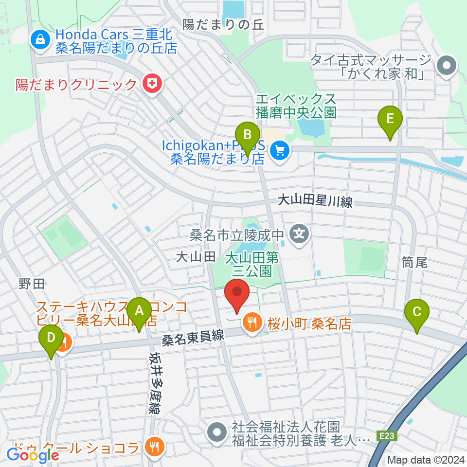 光精工コミュニティプラザ周辺のコンビニエンスストア一覧地図