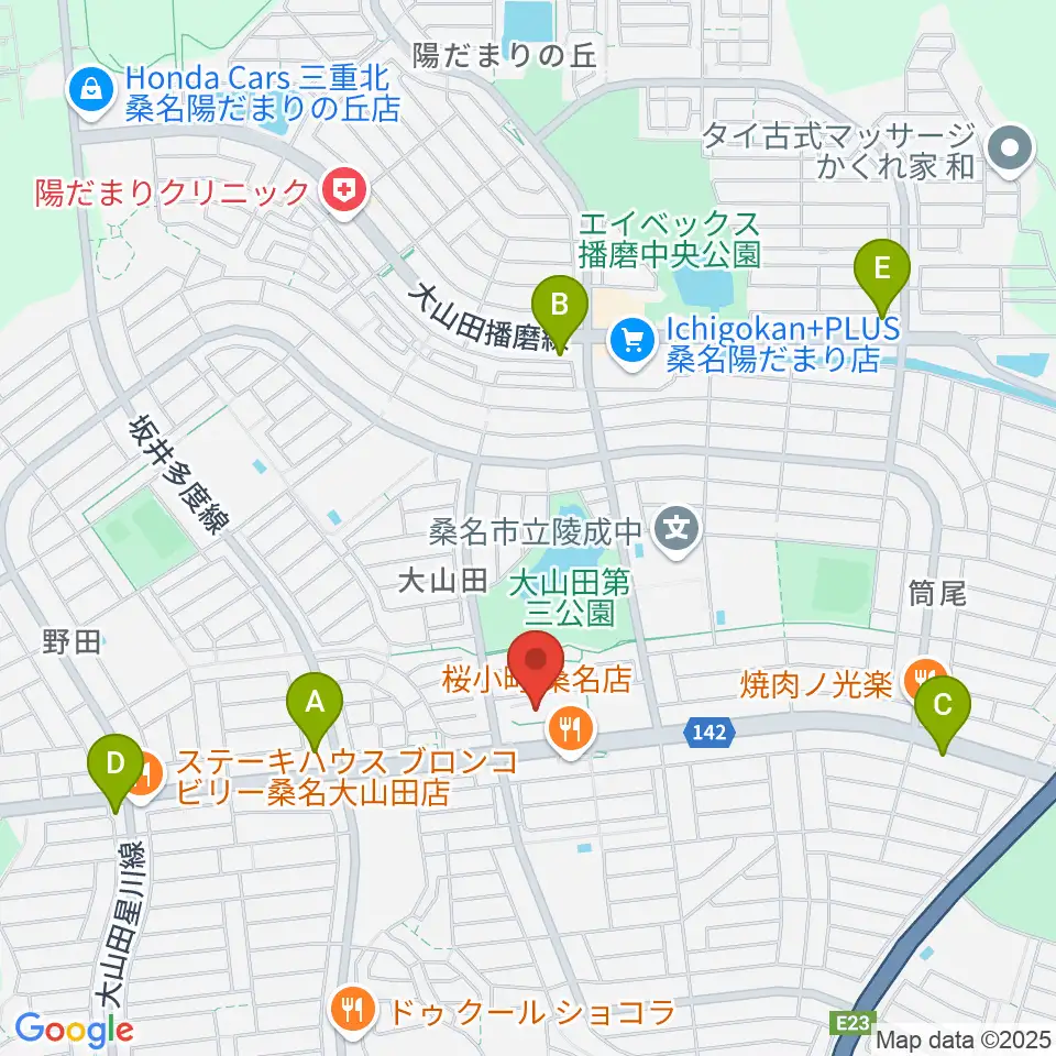 光精工コミュニティプラザ周辺のコンビニエンスストア一覧地図