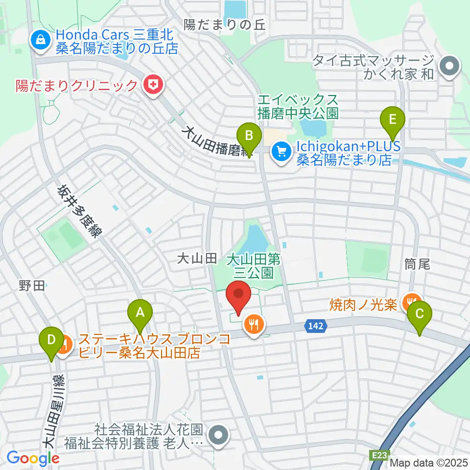 光精工コミュニティプラザ周辺のコンビニエンスストア一覧地図