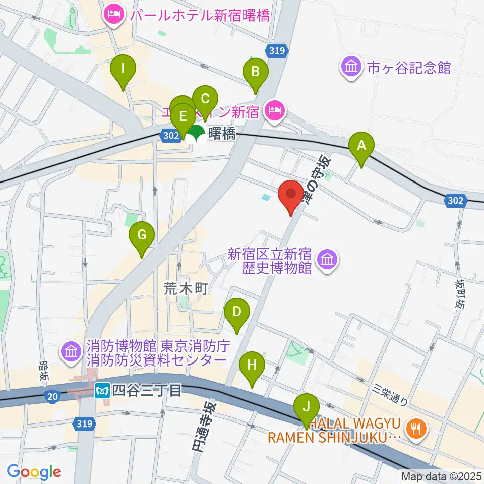 四谷サロンガイヤール周辺のコンビニエンスストア一覧地図