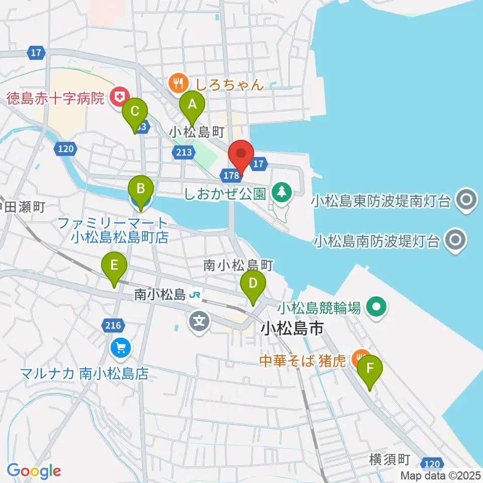 小松島市サウンドハウスホール周辺のコンビニエンスストア一覧地図
