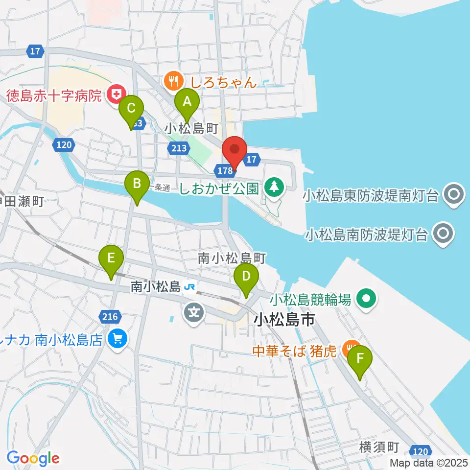 小松島市サウンドハウスホール周辺のコンビニエンスストア一覧地図