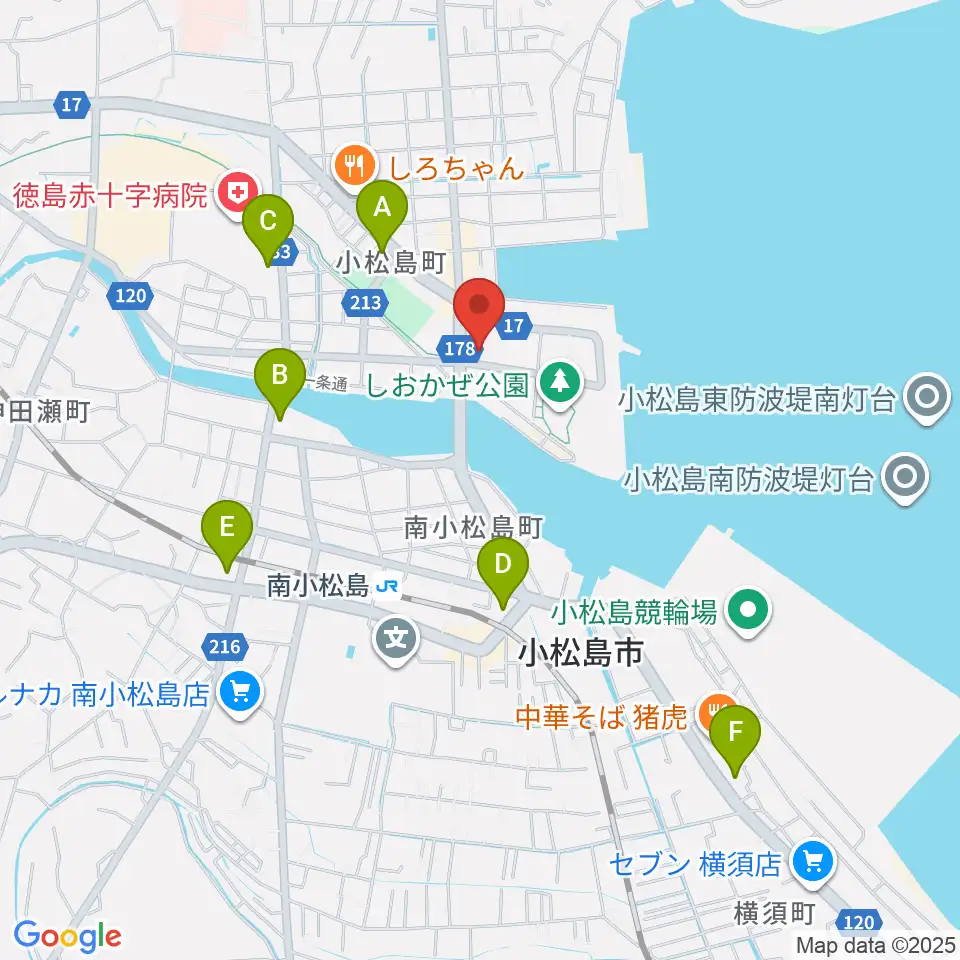 小松島市サウンドハウスホール周辺のコンビニエンスストア一覧地図