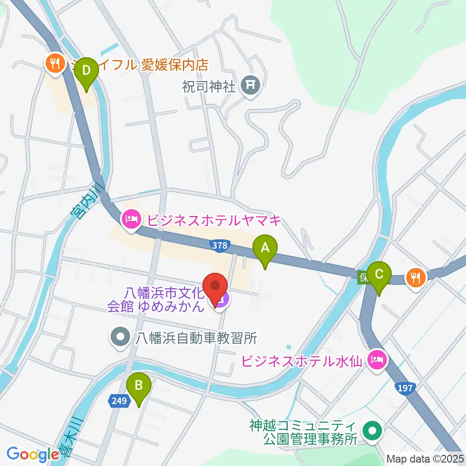八幡浜市文化会館ゆめみかん周辺のコンビニエンスストア一覧地図
