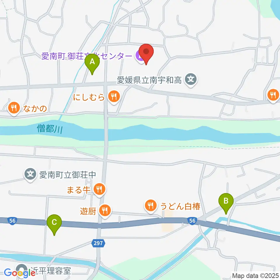 愛南町御荘文化センター周辺のコンビニエンスストア一覧地図