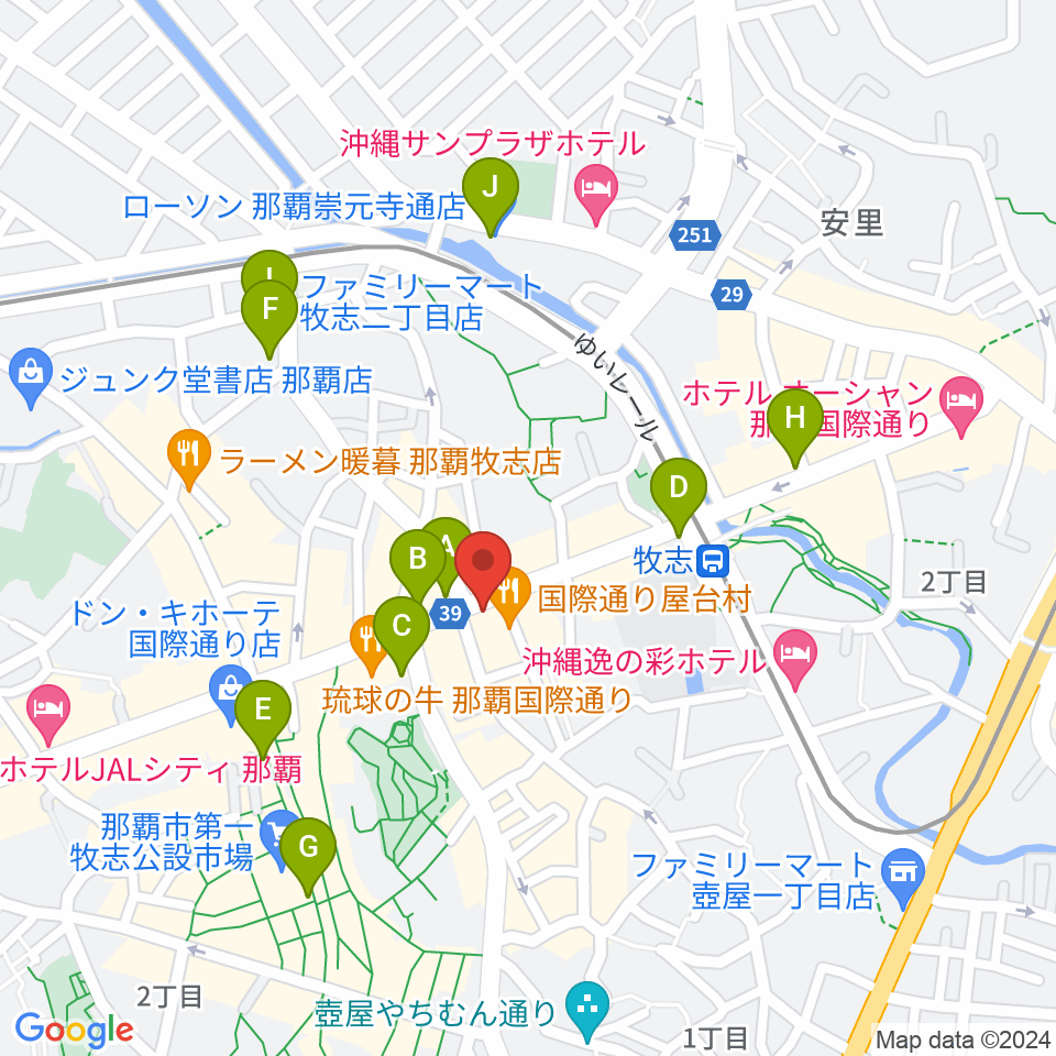 高良レコード店 楽器部周辺のコンビニエンスストア一覧地図