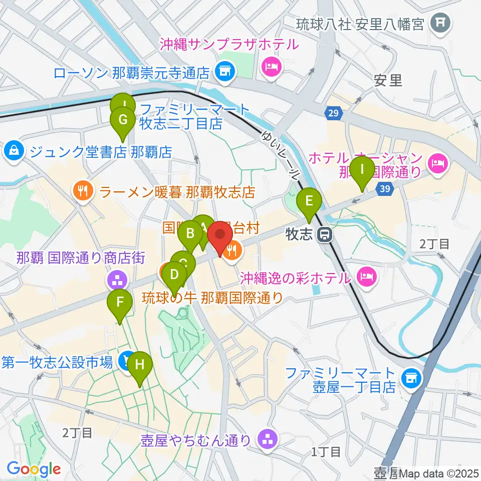 高良レコード店 楽器部周辺のコンビニエンスストア一覧地図