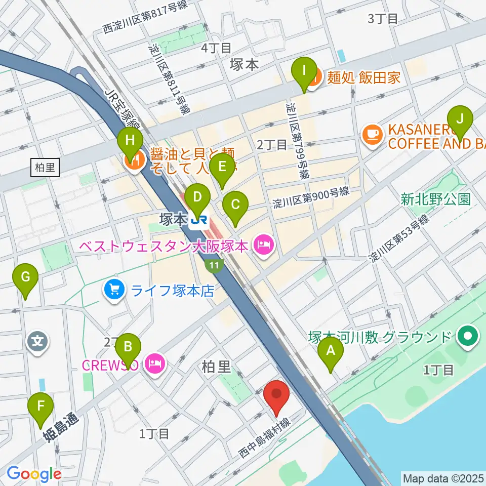 スタジオライラックレインボーズ周辺のコンビニエンスストア一覧地図