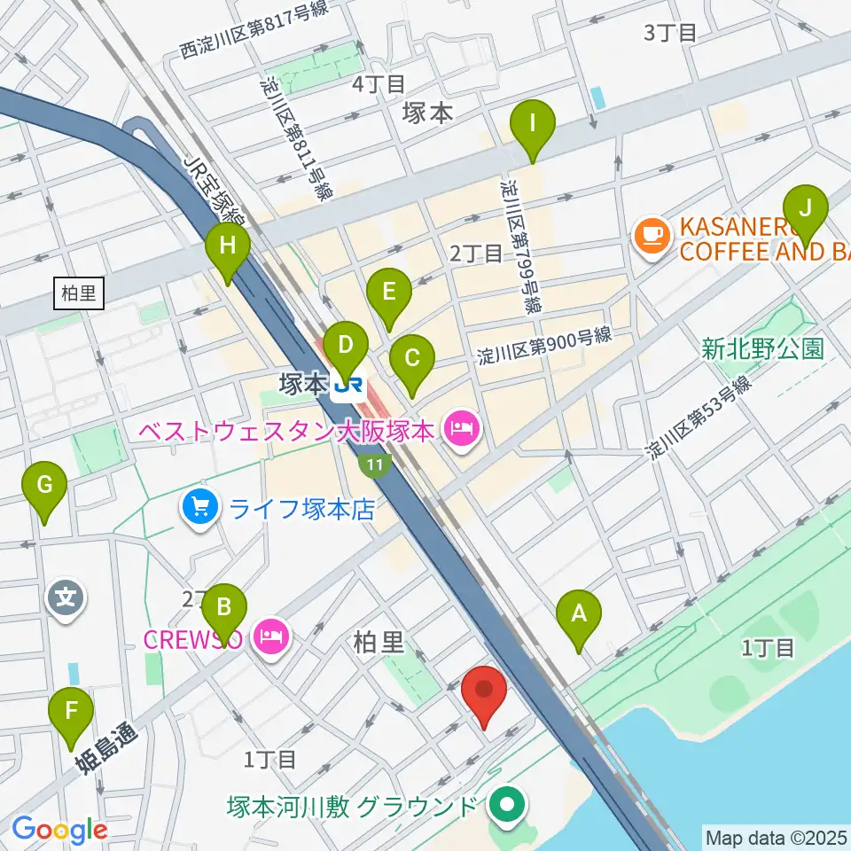 スタジオライラックレインボーズ周辺のコンビニエンスストア一覧地図