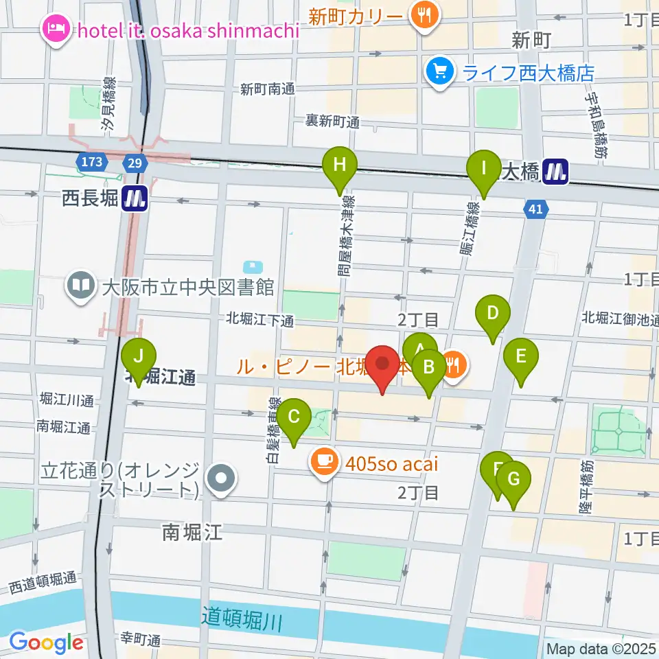 南堀江SOCORE FACTORY周辺のコンビニエンスストア一覧地図