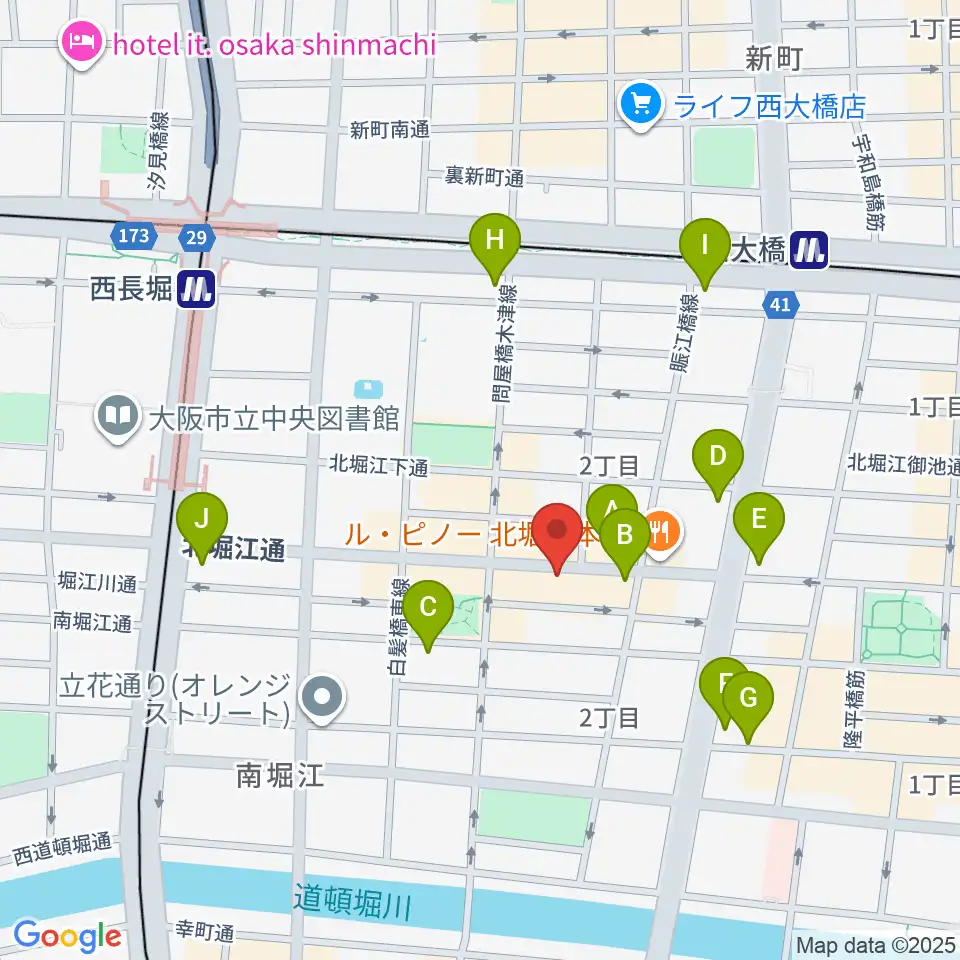 南堀江SOCORE FACTORY周辺のコンビニエンスストア一覧地図