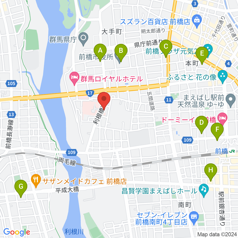 白くまレコード周辺のコンビニエンスストア一覧地図