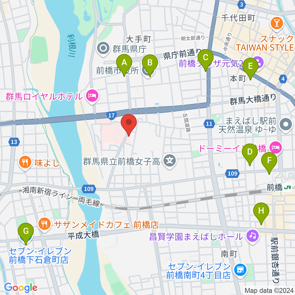 白くまレコード周辺のコンビニエンスストア一覧地図