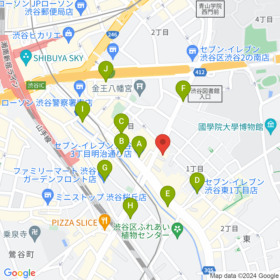 Studio S&S周辺のコンビニエンスストア一覧地図