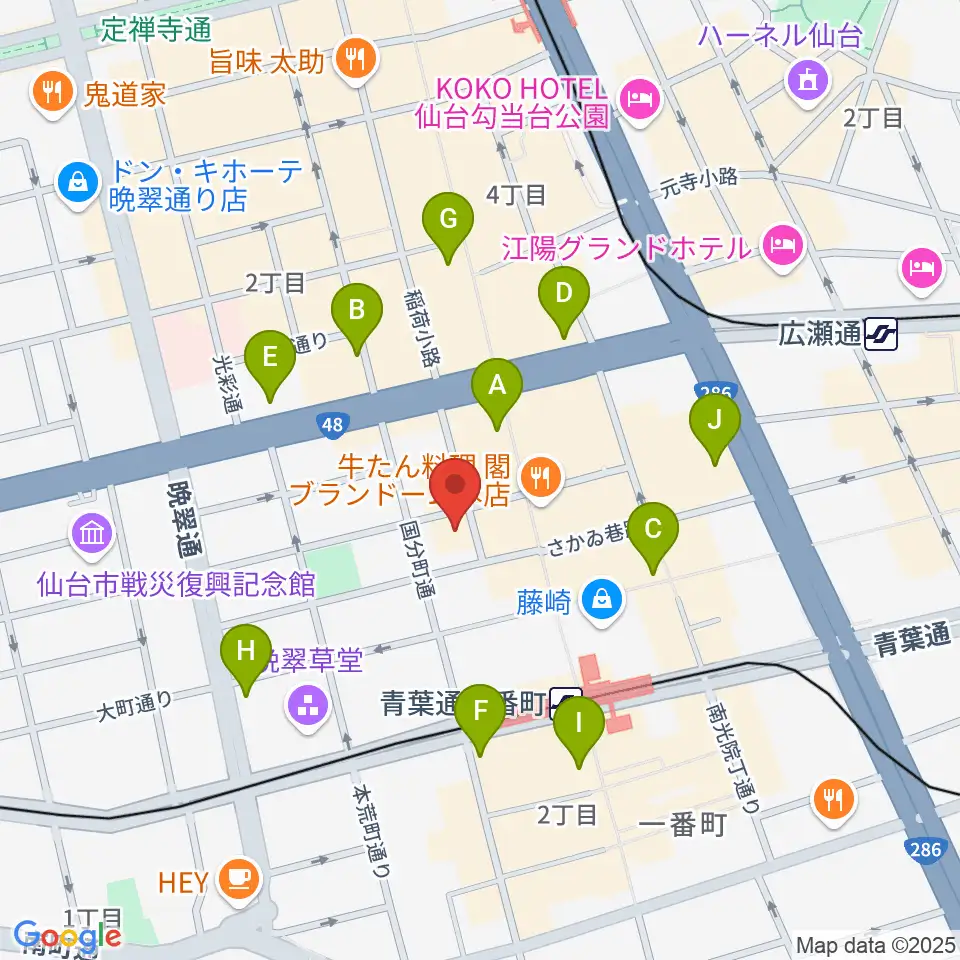 スタジオAmmy周辺のコンビニエンスストア一覧地図