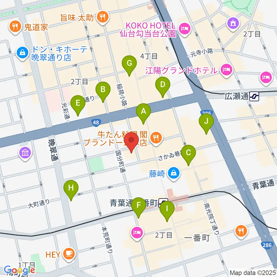 スタジオAmmy周辺のコンビニエンスストア一覧地図