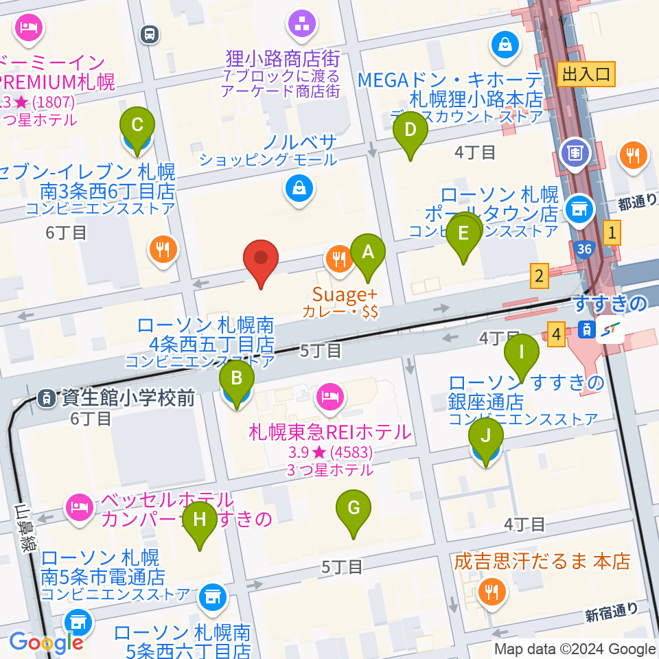 CATS & DOGS周辺のコンビニエンスストア一覧地図