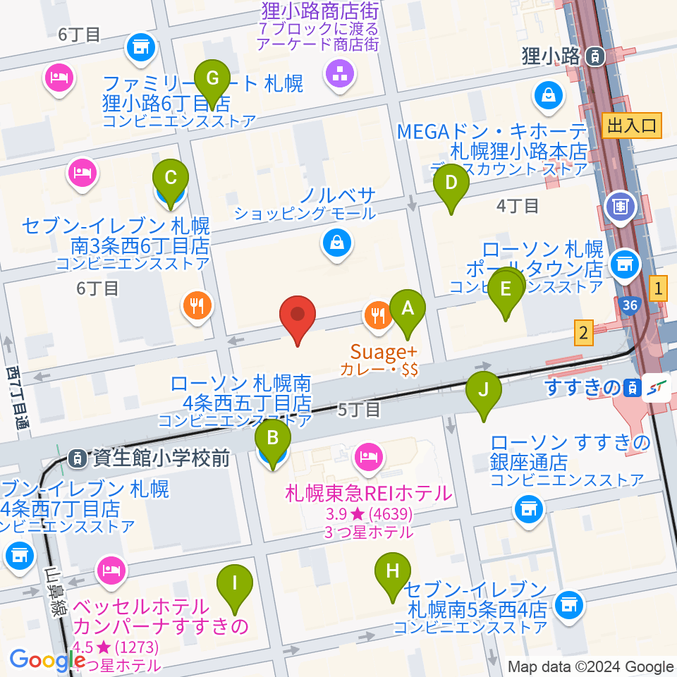 CATS & DOGS周辺のコンビニエンスストア一覧地図