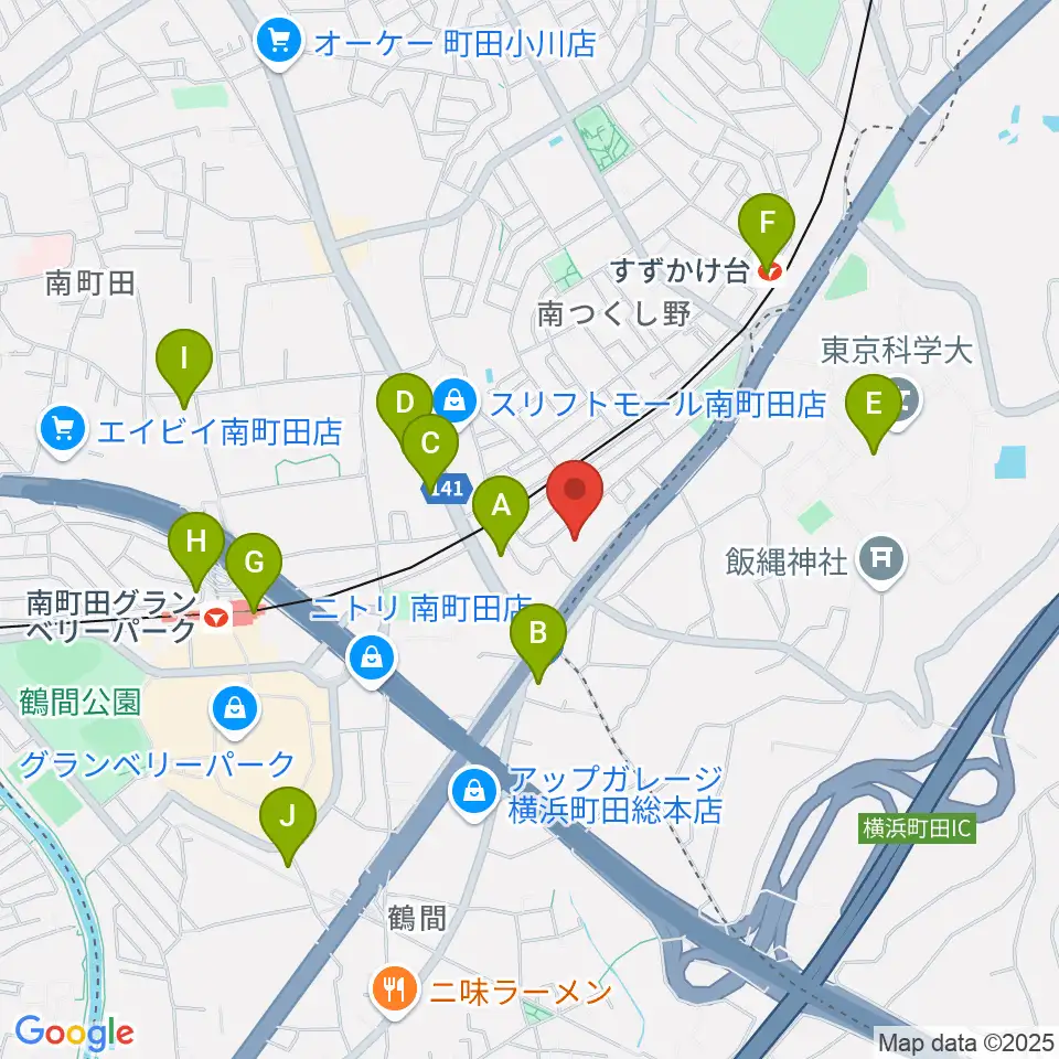 丸山ギター教室周辺のコンビニエンスストア一覧地図