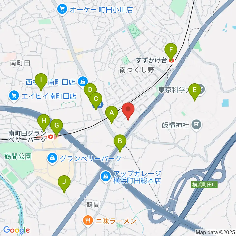 丸山ギター教室周辺のコンビニエンスストア一覧地図