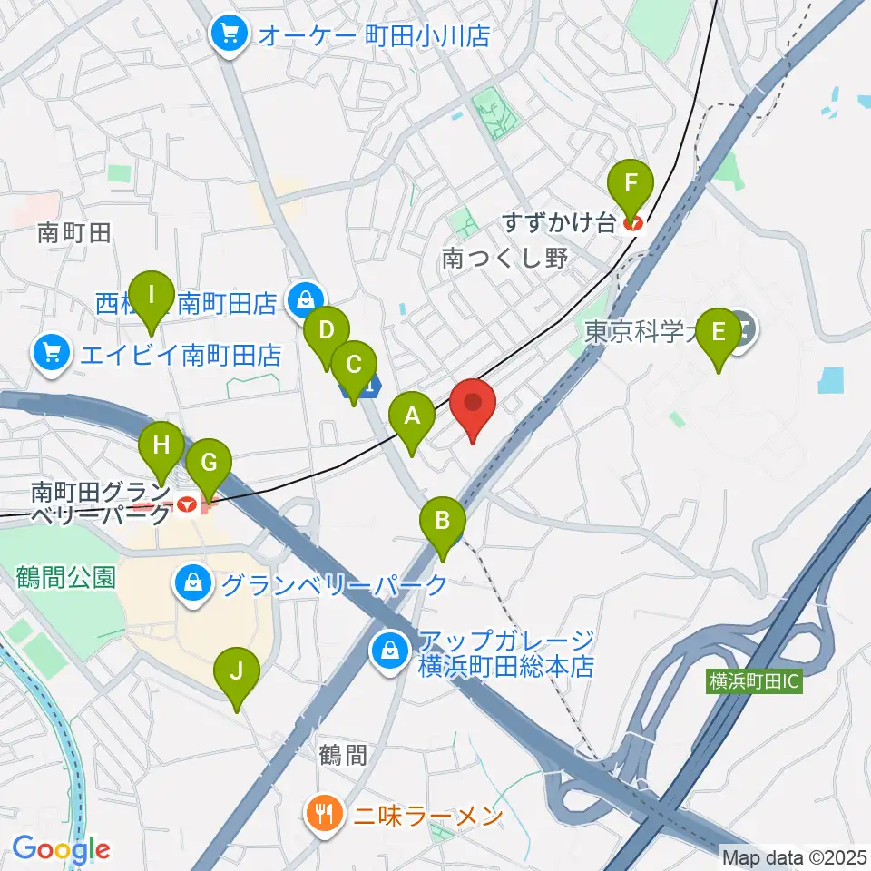 丸山ギター教室周辺のコンビニエンスストア一覧地図