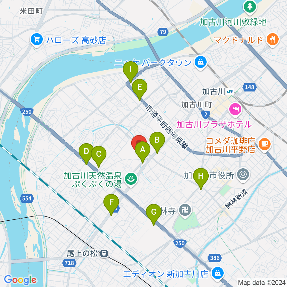 ギター工房サウンドリバー周辺のコンビニエンスストア一覧地図