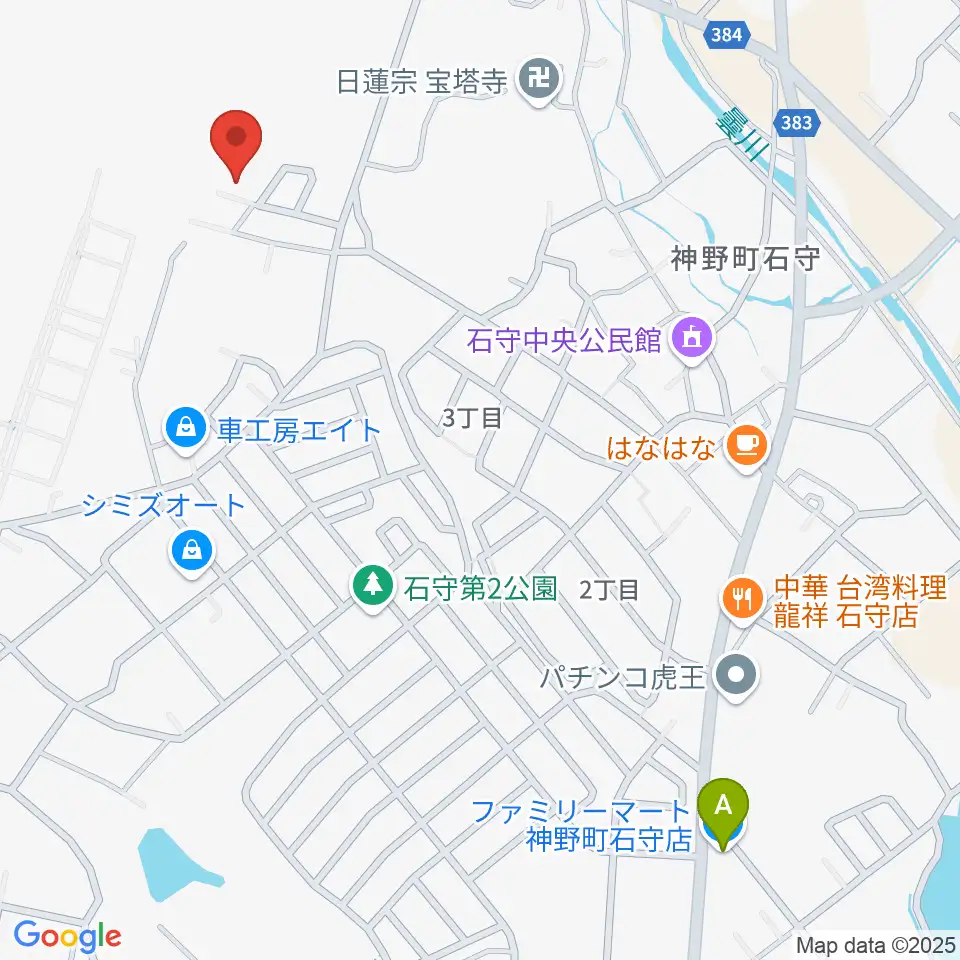 ギター工房サウンドリバー周辺のコンビニエンスストア一覧地図