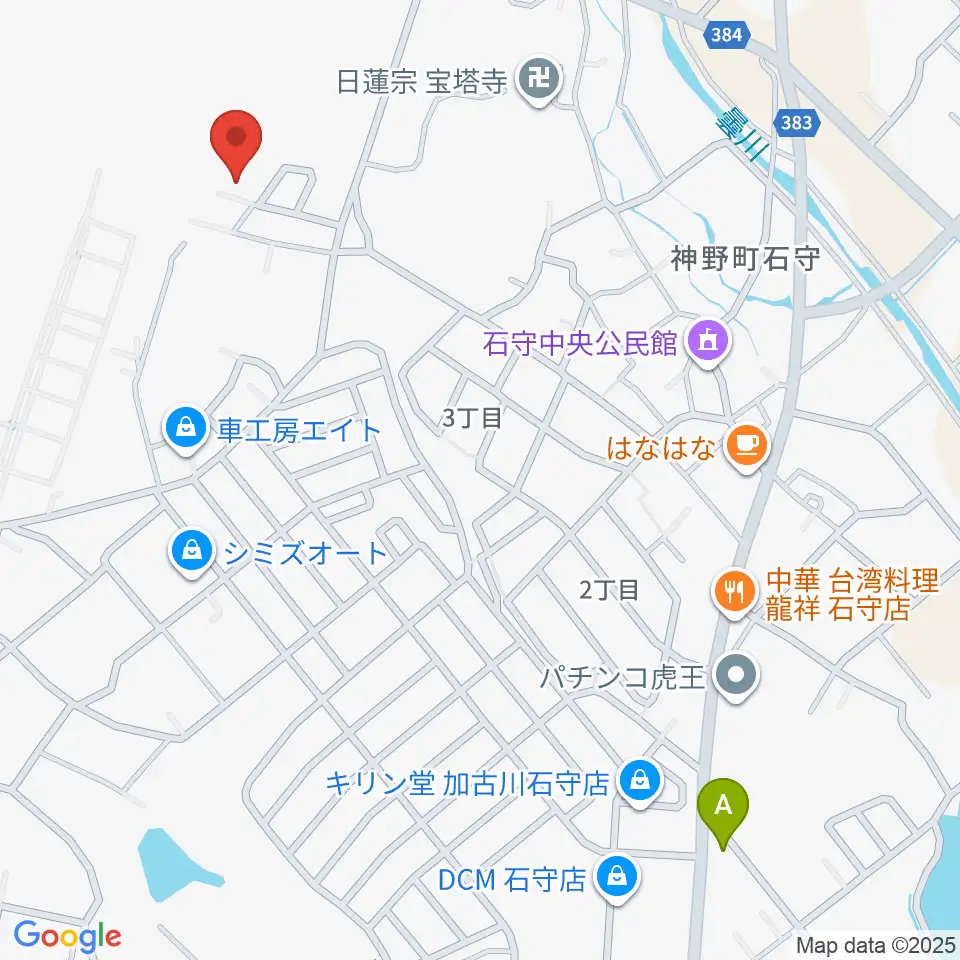 ギター工房サウンドリバー周辺のコンビニエンスストア一覧地図