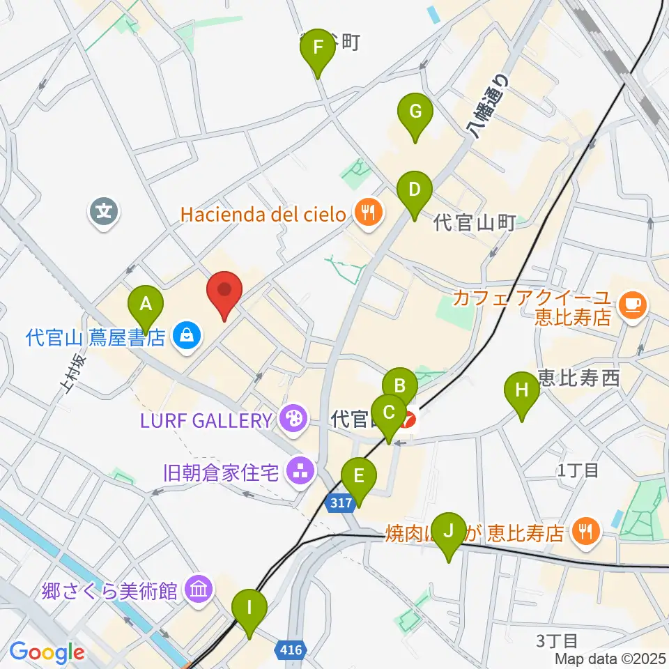 T-SITE GARDEN GALLERY周辺のコンビニエンスストア一覧地図