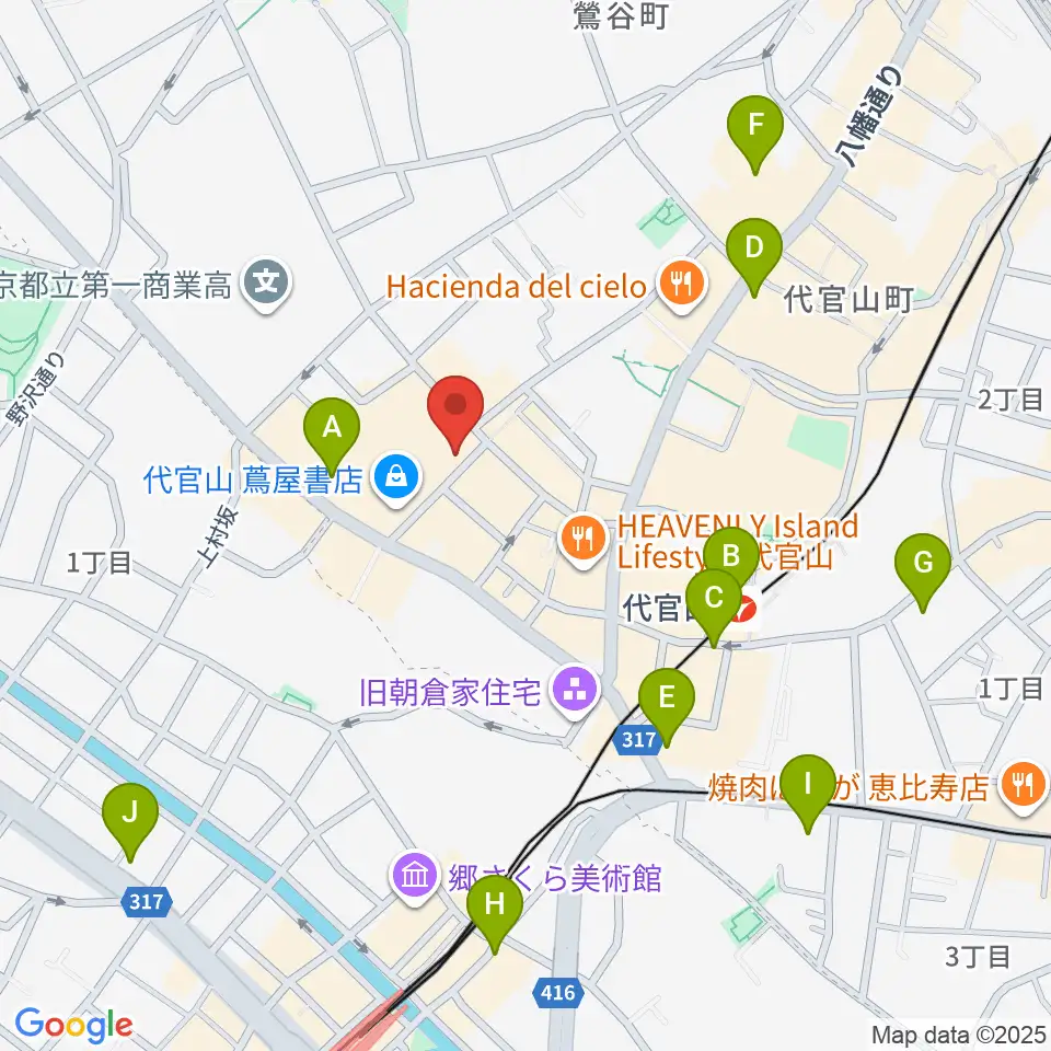 T-SITE GARDEN GALLERY周辺のコンビニエンスストア一覧地図