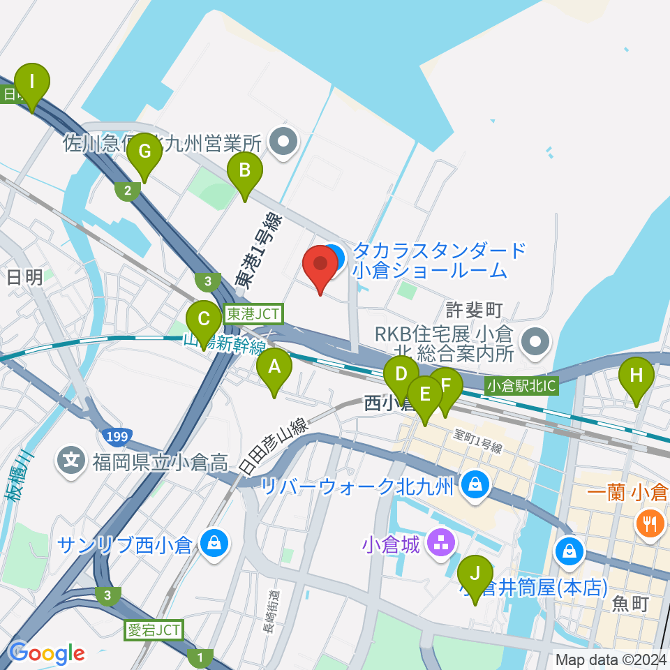 chuya-online.com FUKUOKA周辺のコンビニエンスストア一覧地図