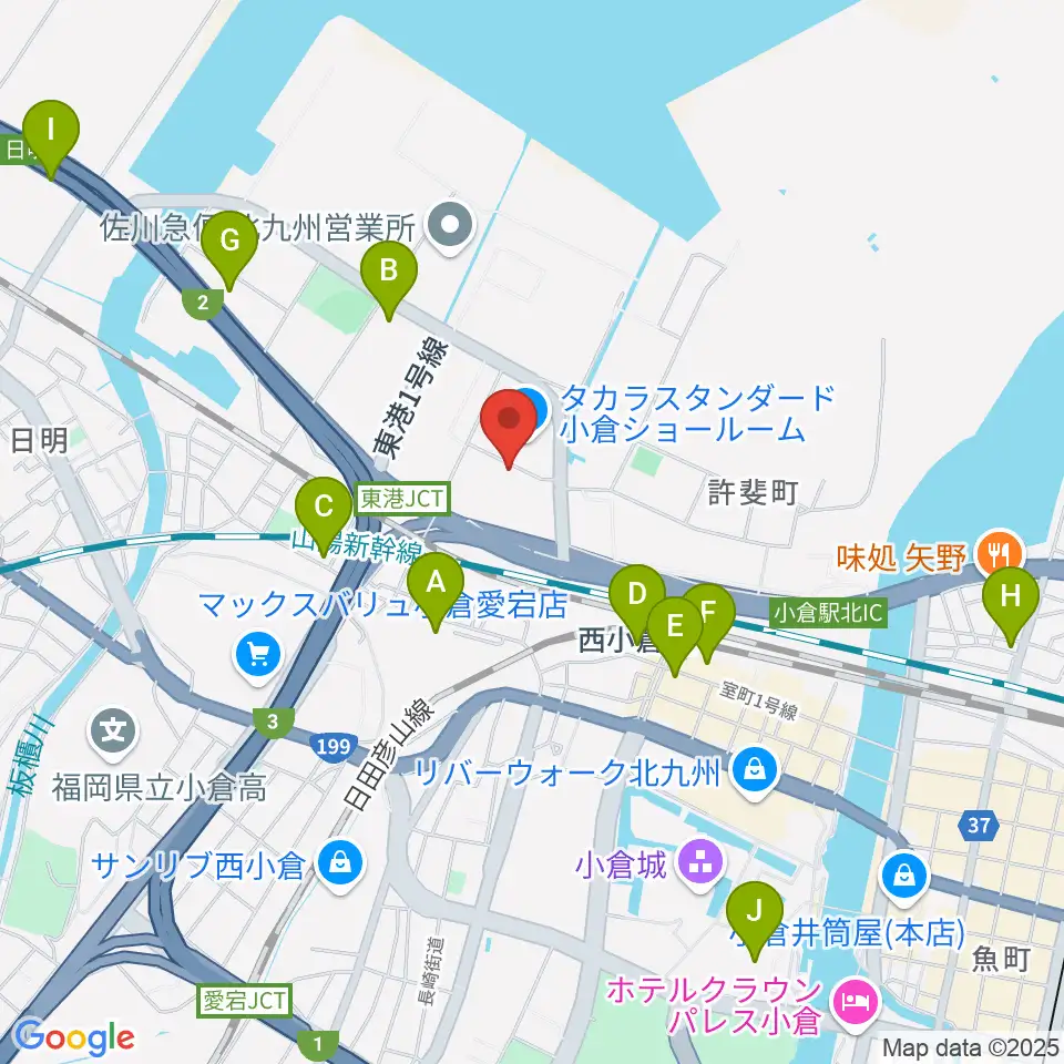 chuya-online.com FUKUOKA周辺のコンビニエンスストア一覧地図
