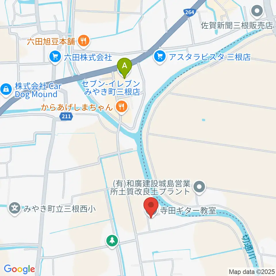 寺田ギター教室周辺のコンビニエンスストア一覧地図