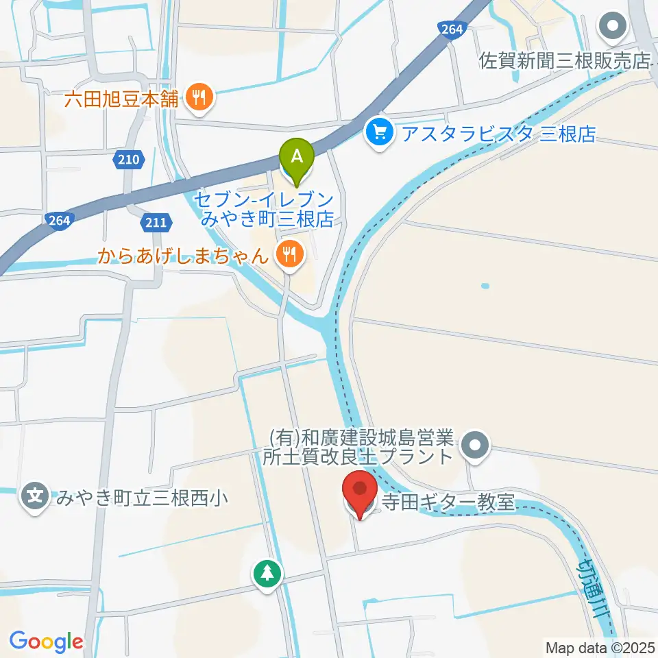 寺田ギター教室周辺のコンビニエンスストア一覧地図