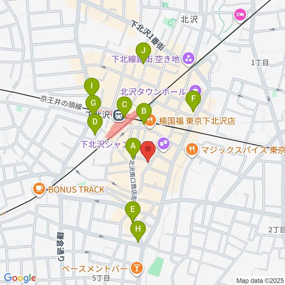 下北沢WAVER周辺のコンビニエンスストア一覧地図