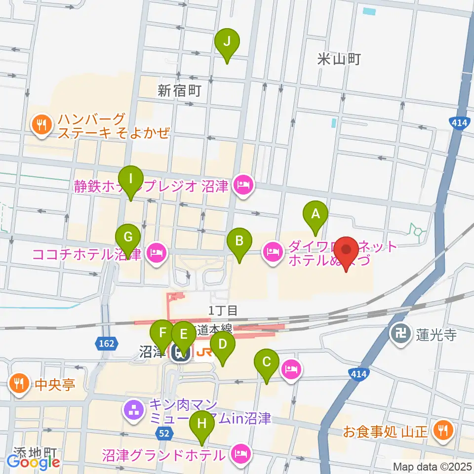 プラサヴェルデ・キラメッセぬまづ周辺のコンビニエンスストア一覧地図