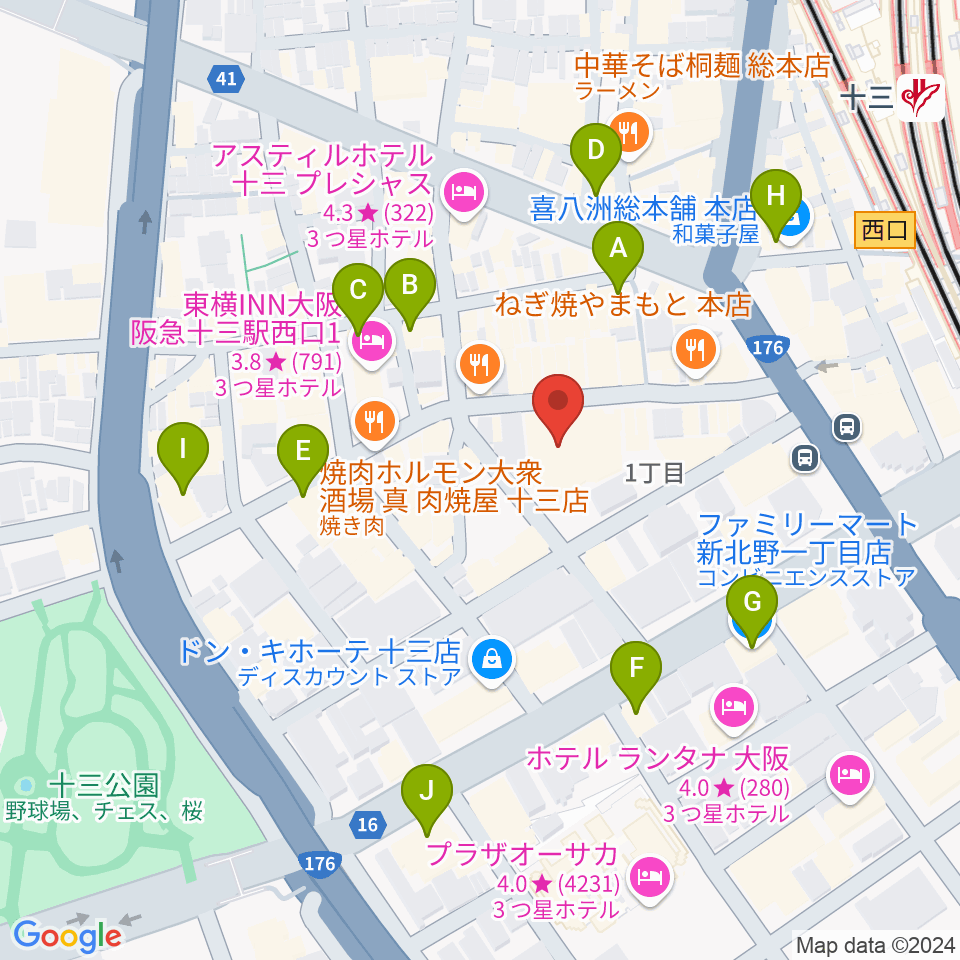 Studio246 JUSO周辺のコンビニエンスストア一覧地図