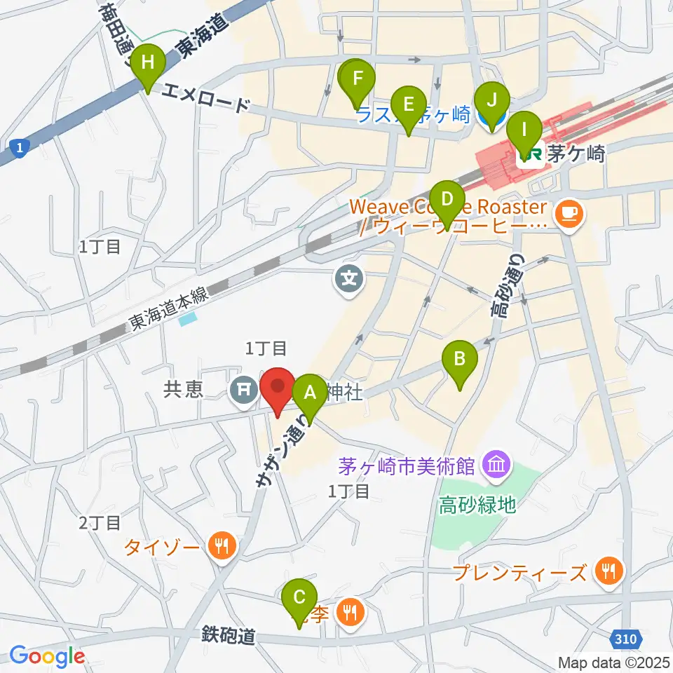 茅ヶ崎MARRY周辺のコンビニエンスストア一覧地図