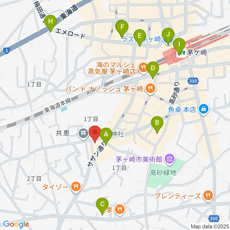 茅ヶ崎MARRY周辺のコンビニエンスストア一覧地図
